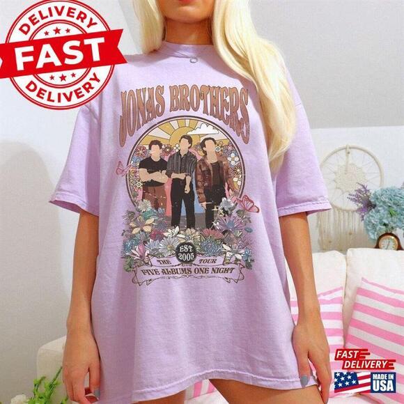 Other - Jonas Brothers Est 2005  T-Shirt Five Albums One Night Tour Shirt  Unisex